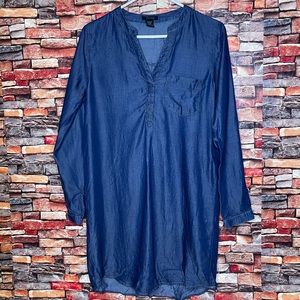 Denim long sleeve dress